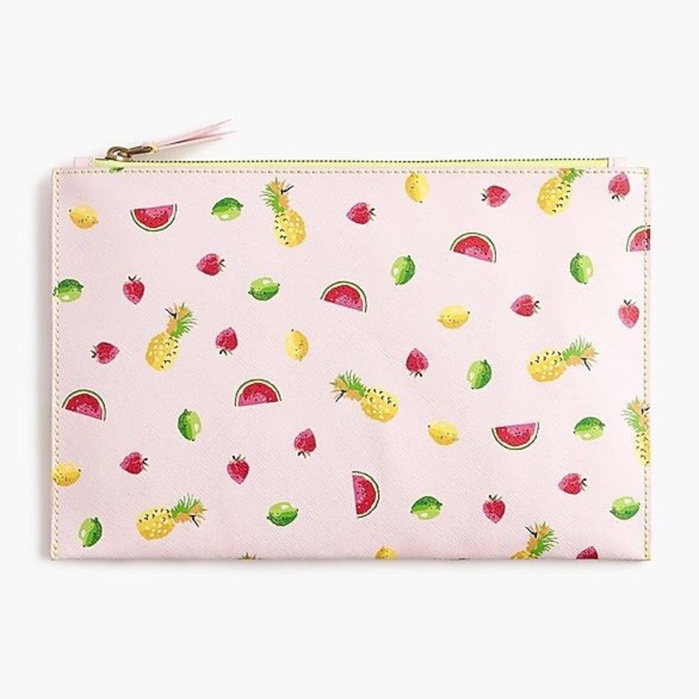 J. Crew Fruity Print Pouch